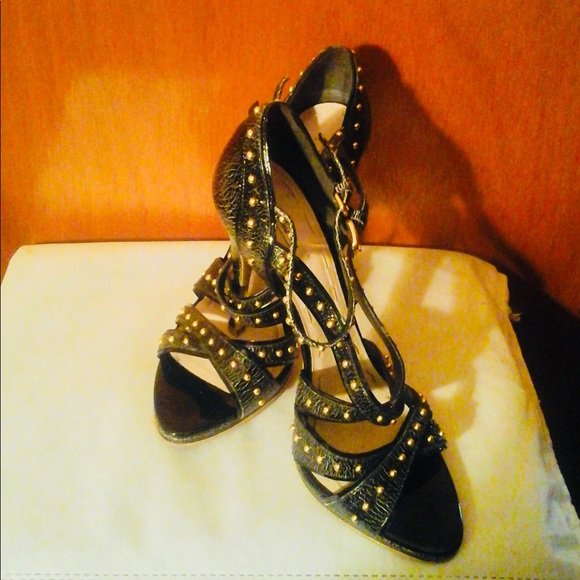 Miu Miu Stud- Embellished Crossover Sandal - Picture 2 of 5